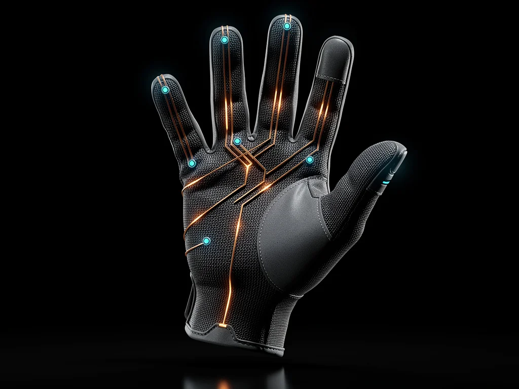 Smart work glove with integrated thread sensors